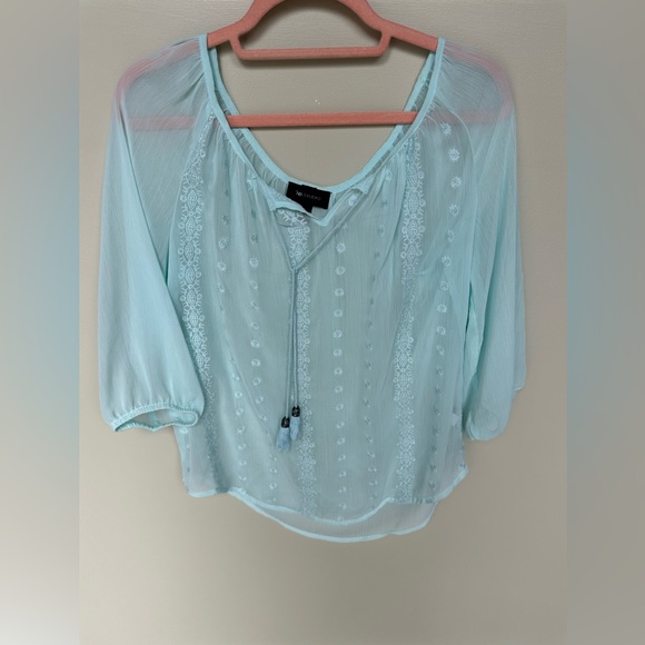 Sheer embroidered blouse - Picture 1 of 3